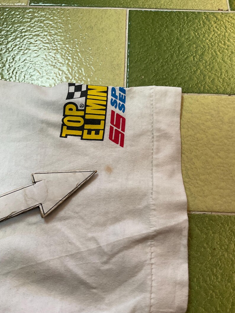 Vintage 1989 NHRA Fram Supernationals Winston Drag Racing T-shirt Passar Liten bild 8