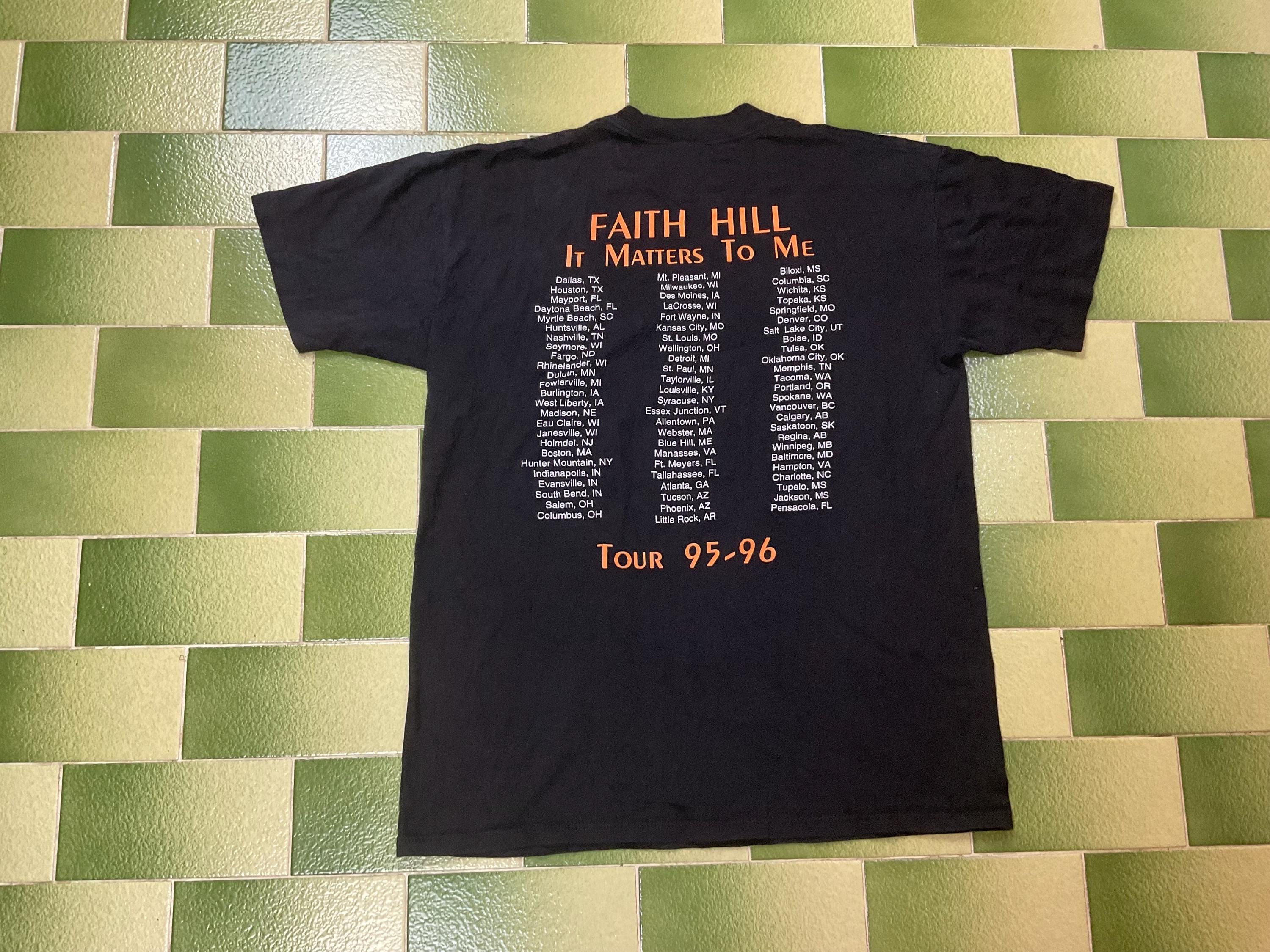 Vintage 1995 Faith Hill Concert T-shirt: It Matters to Me Tour 