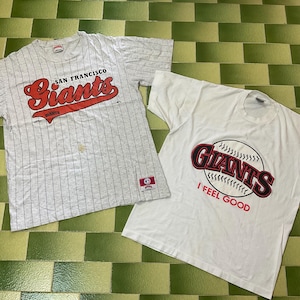 Two Vintage 90s MLB San Francisco Giants T-Shirt Size L & XL Made in USA