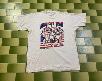 Vintage 90s USA Basketball Dream Team T-Shirt: Jordan, Pippen, Barkley Size XL