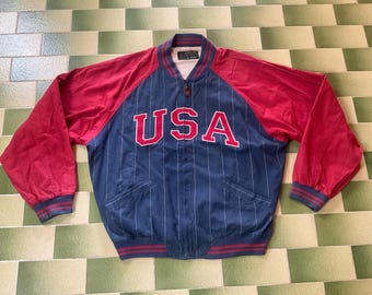 Vintage Reversible 1996 Atlanta Olympics Games Jacket Cotton Size XXL