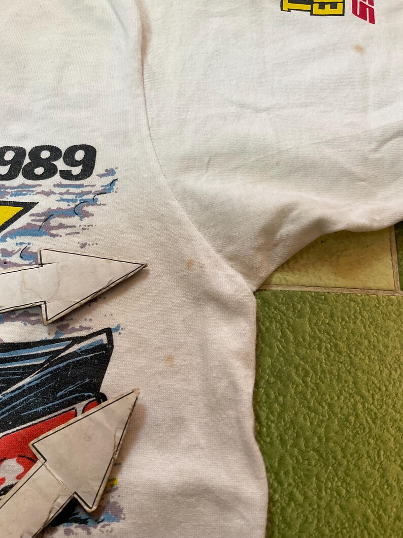 Vintage 1989 NHRA Fram Supernationals Winston Drag Racing T-shirt Passar Liten bild 7