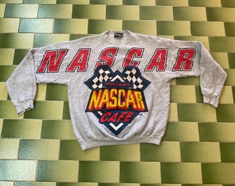 Bluza z okrągłym dekoltem w stylu vintage NASCAR Cafe Myrtle Beach, nadruk dwustronny, rozmiar duży