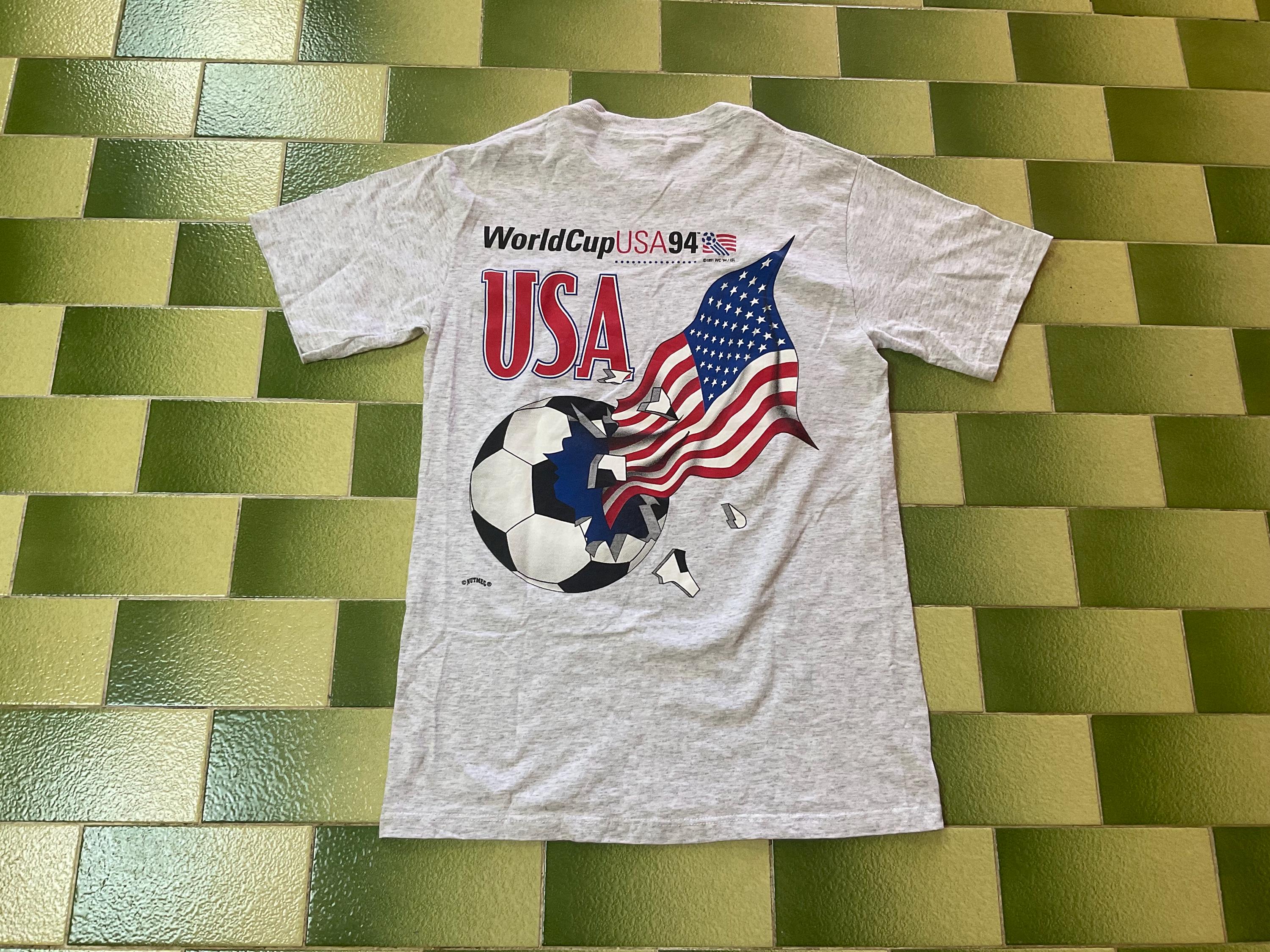 ヴィンテージ 90年代 ワールドカップ USA 94 Tシャツ - ヘザーグレー