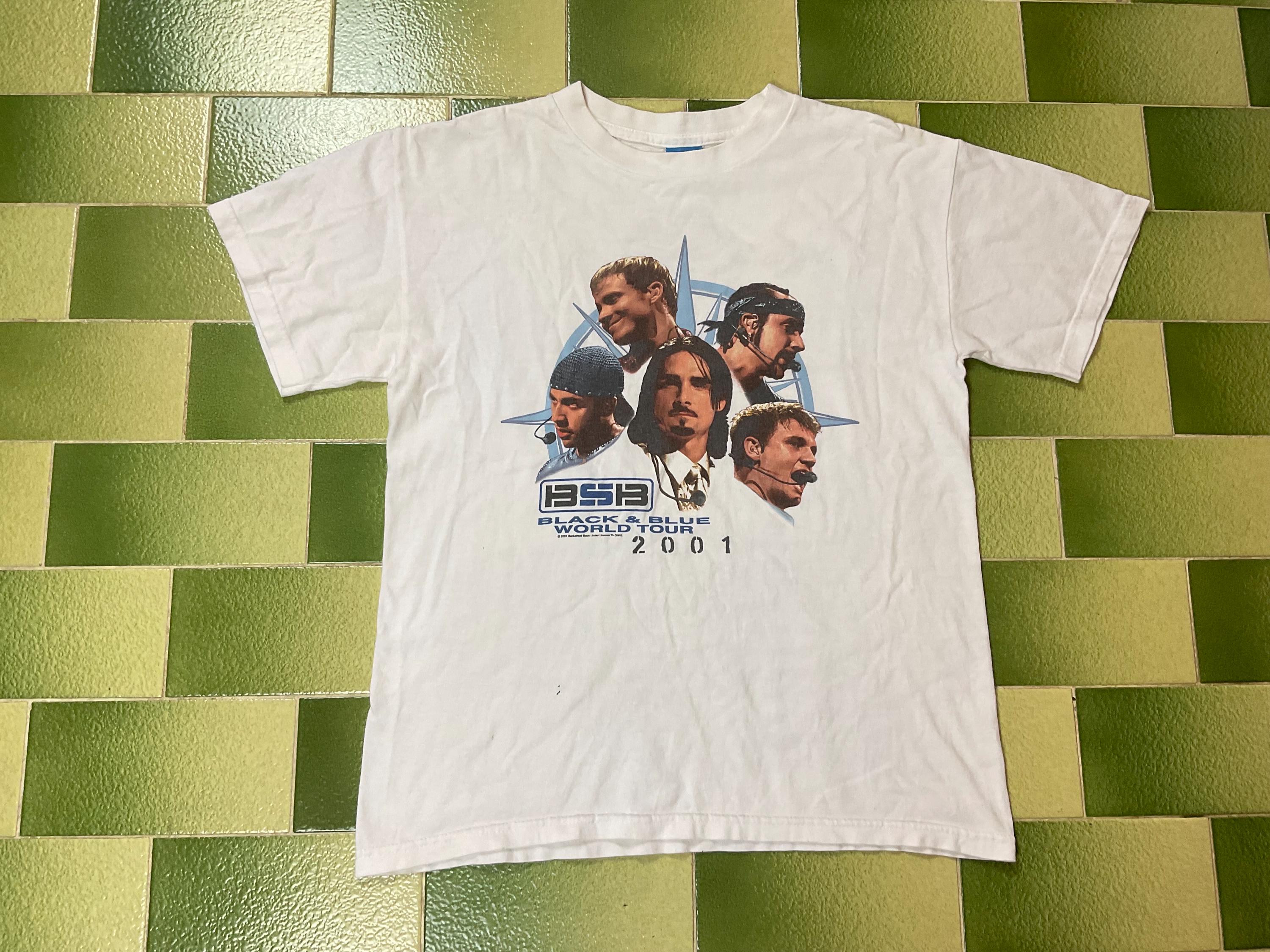 Vintage Backstreet Boys T-shirt: 2001 Black & Blue Tour, Fits M