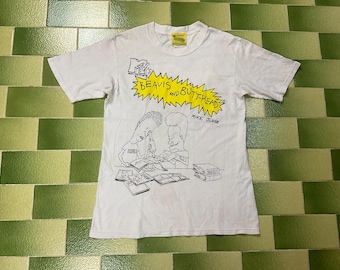 Camiseta vintage de Beavis y Butthead de MTV de 2003 con estampado a doble cara, talla L, para jóvenes