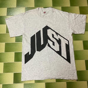 Vintage 90s Nike Air Just Do It Big Print T-Shirt 2 Sided Print Size L made in USA