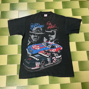 Vintage 90s NASCAR Tshirt: Richard Petty, Dale Earnhardt, Size M