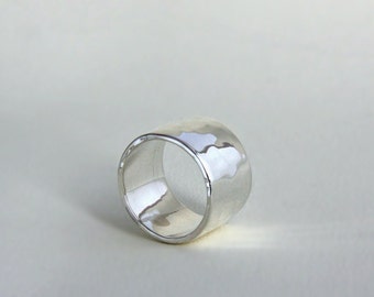 925 Sterling Silver Hammered ring, Thumb ring, wide band ring. birthday, valentine, thanksgiving, christmas.