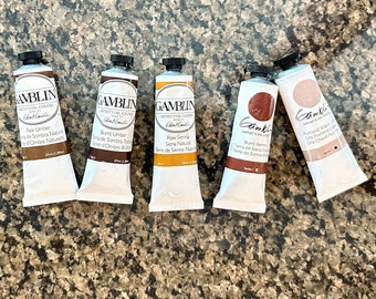 Gamblin Artist Oil Paint, Brown Umber & Sienna Colors, 37ml Tube