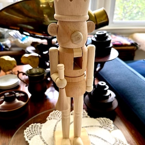 1 Unfinished 14 in Pinewood Nutcracker Classic Wood Blank