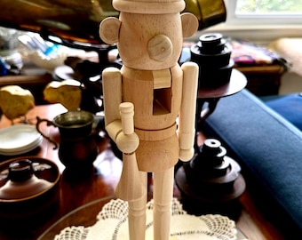 1 Unfinished 14 in Pinewood Nutcracker Classic Wood Blank