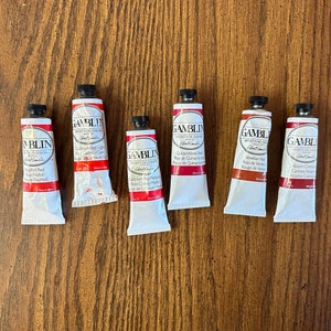 Gamblin red oil paint tubes 37ml  in the edusite shop https://edusite.etsy.com?search_query=paint