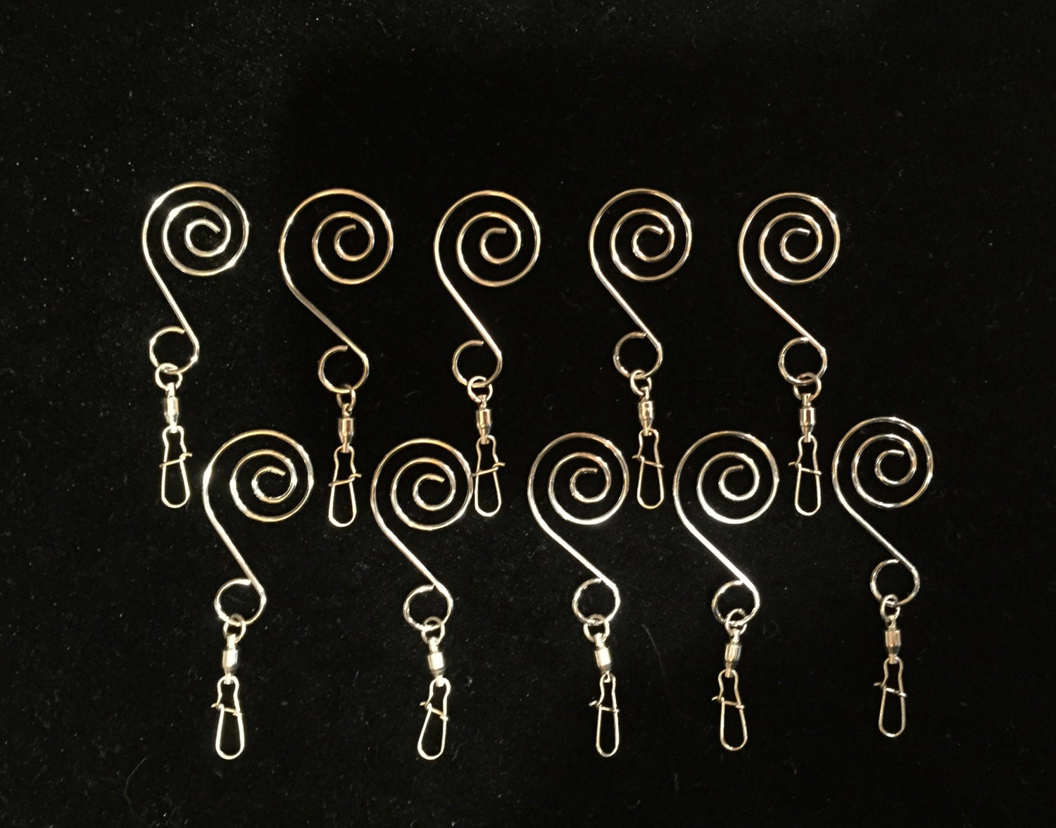 Swivel Ornament Hooks Set of 10 Christmas Decorations Turn Etsy
