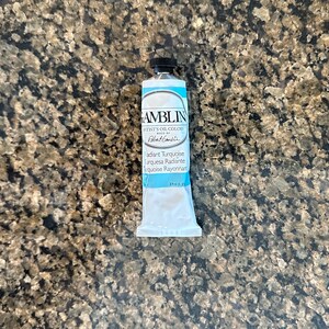 Radiant Turquoise Gamblin artists oil colors 37ml paint tube edusite https://edusite.etsy.com