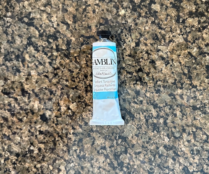 Radiant Turquoise Gamblin artists oil colors 37ml paint tube edusite https://edusite.etsy.com