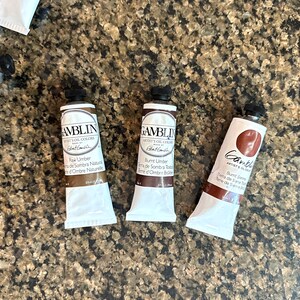 3 tubes Gamblin oil paint 37ml each  in the edusite shop https://edusite.etsy.com