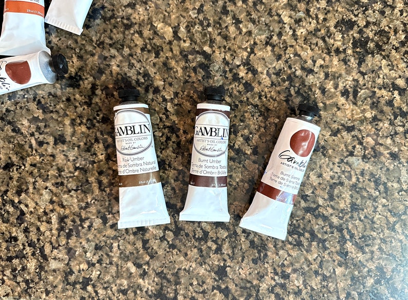 3 tubes Gamblin oil paint 37ml each  in the edusite shop https://edusite.etsy.com