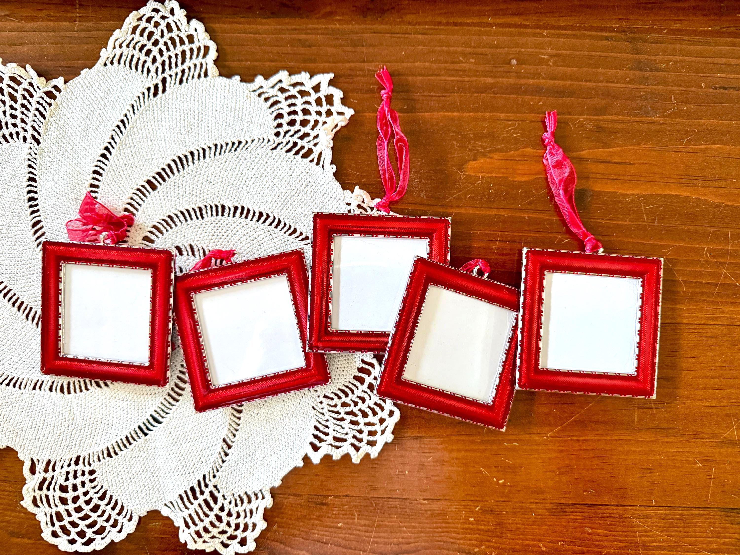 5 Mini / Small size Red frames for creators - photos, paintings, needlework picture day birthday favors graduation wedding party mementos