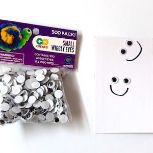 Googly Eyes Wackelaugen oder Craft Eyes, die Googley Wobble sind für Grußkarten, Steine, Blumentöpfe, Muscheln, Gläser, Dotty Beady Eyes