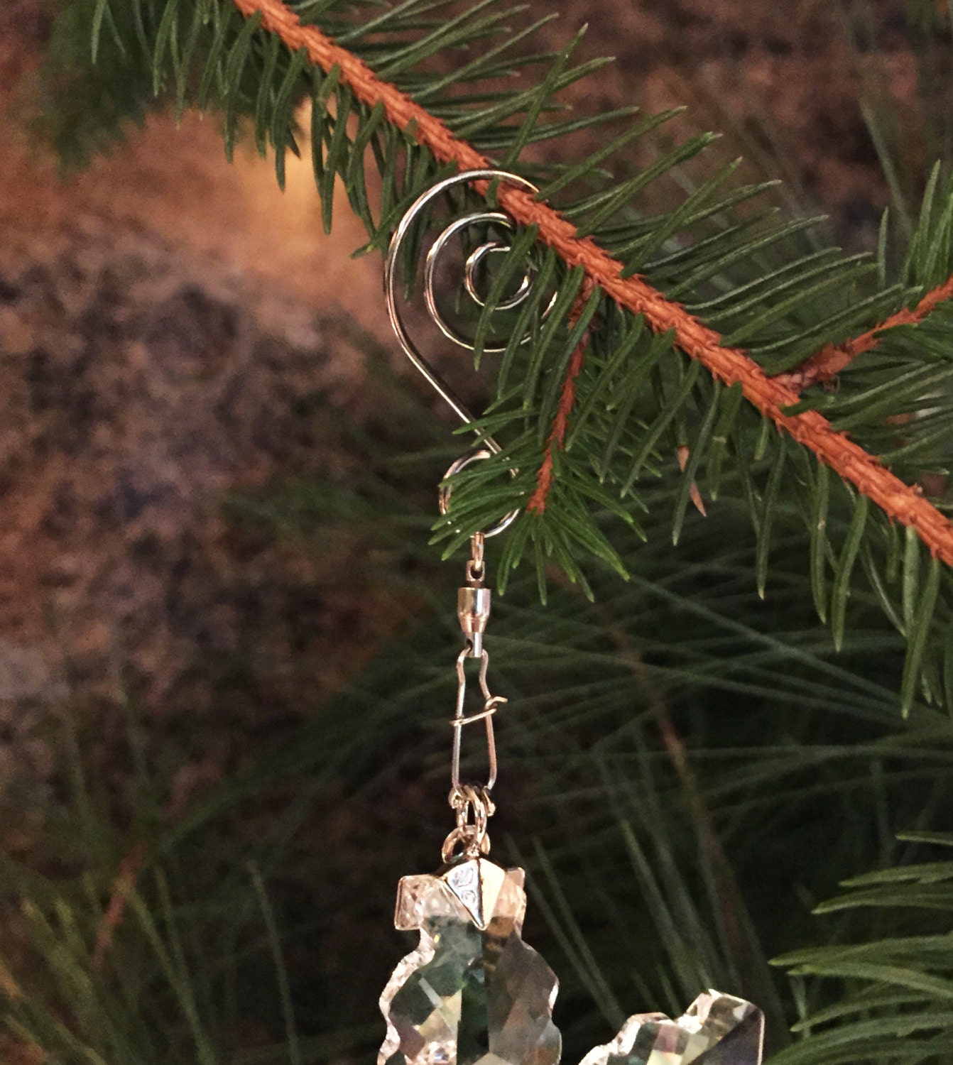 Handmade Mini GOLD Ornament Hooks 3/4, Ornament Hooks 