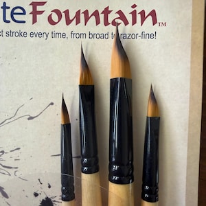 Fountain Brush Set Taklon Bristles for Calligraphy, Lettering by Creative Mark
