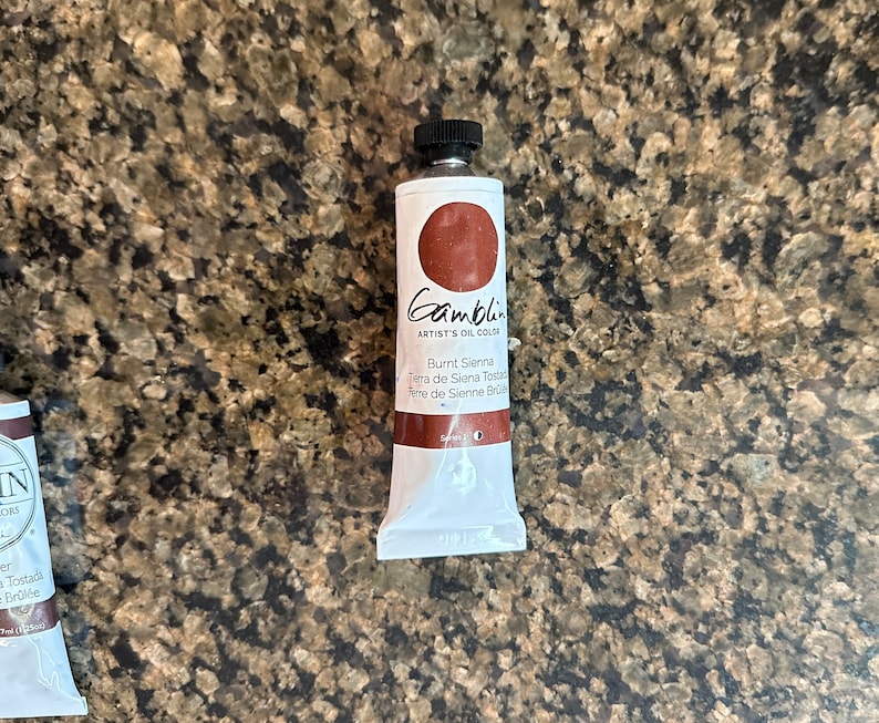 Gamblin Burnt Sienna oil paint 37ml artists oil at edusite https://edusite.etsy.com?search_query=paint