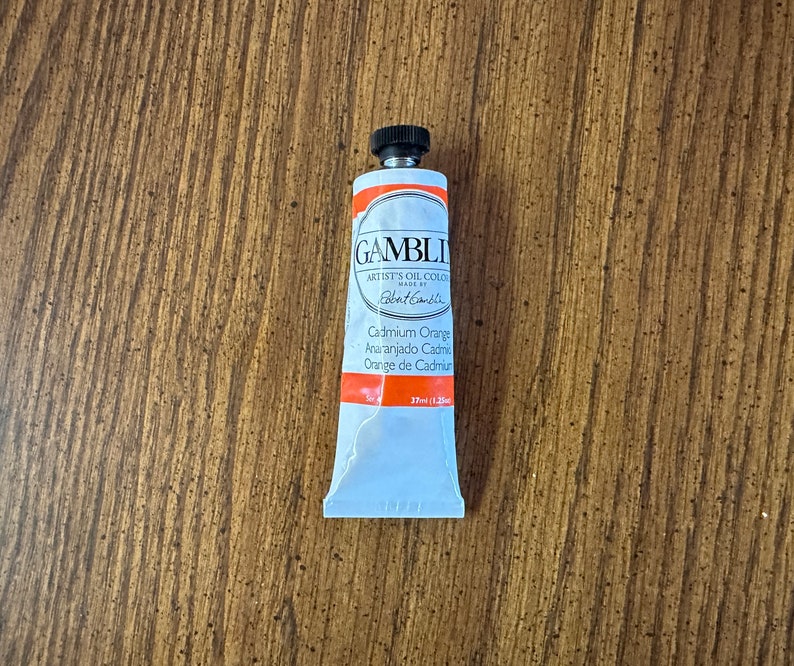 Cadmium Orange Gamblin oil paint in the edusite shop https://edusite.etsy.com