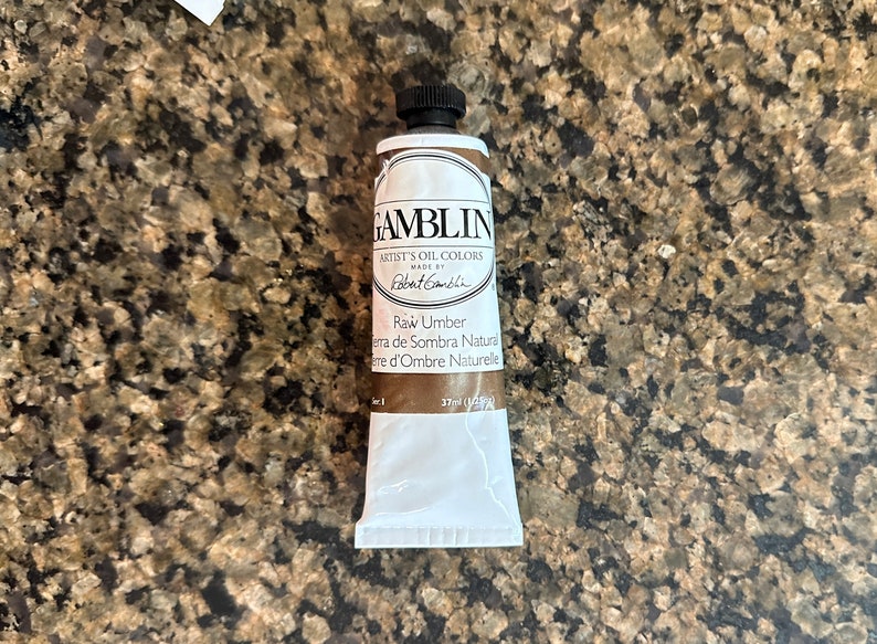 Gamblin Raw Umber oil paint 37ml tube in the edusite shop https://edusite.etsy.com?search_query=paint