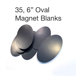 Oval magnet blanks 35 pieces to repurpose with Chalk or Sticker Paint decoupage 35 total 6 x 9&quot; classic car bumper magnets