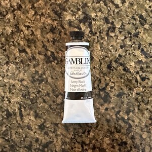 Ivory Black oil paint 37ml artists oil colors Gamblin each in the edusite shop https://edusite.etsy.com?search_query=gamblin