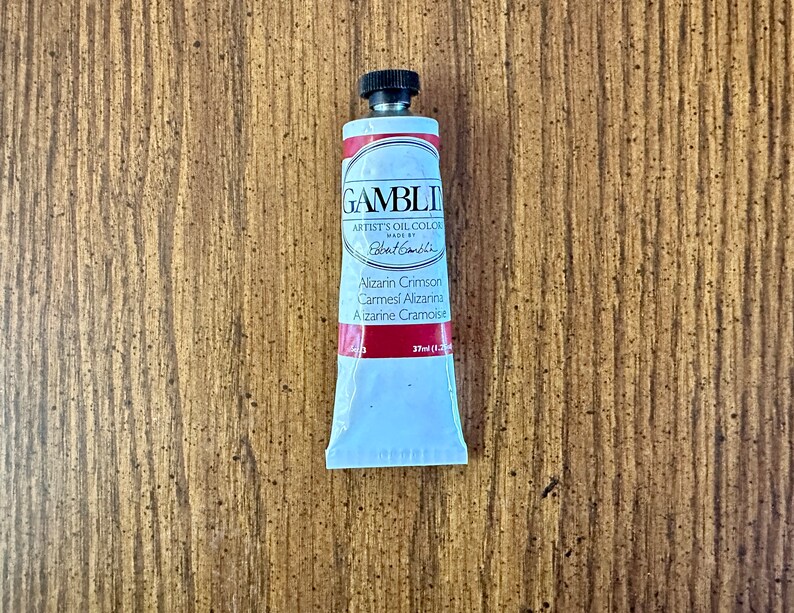Gamblin Alizarin Crimson Red oil paint in the edusite shop https://edusite.etsy.com?search_query=paint