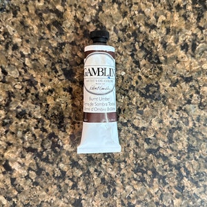 Burnt Umber Gamblin oil paint 37ml each in the edusite shop https://edusite.etsy.com