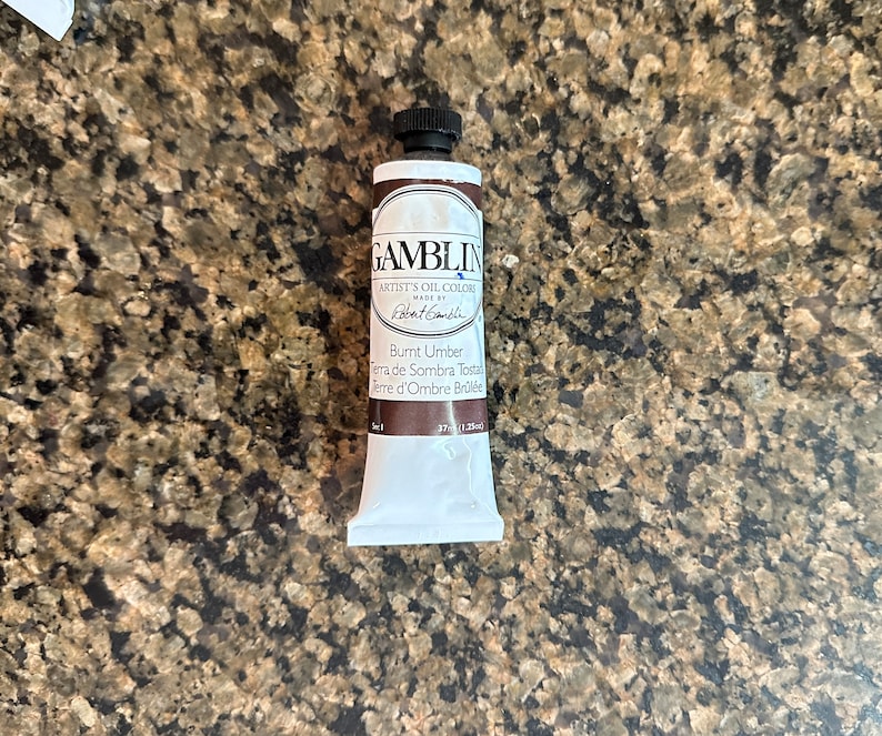 Burnt Umber Gamblin oil paint 37ml each in the edusite shop https://edusite.etsy.com