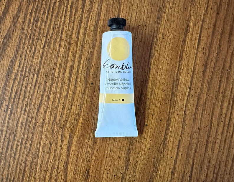 Naples Yellow Gamblin oil paint colors 37ml paint tube in the edusite shop at etsy https://edusite.etsy.com?search_query=oil