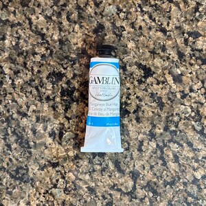 Gamblin Manganese Blue Hue artists oil colors 37ml paint tube edusite https://edusite.etsy.com