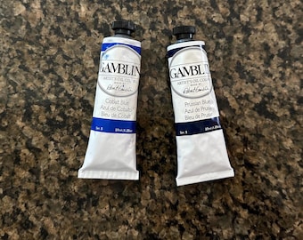 Gamblin Cobalt Prussian Blue + Oil Paint, 37ml Tube - Fine Art