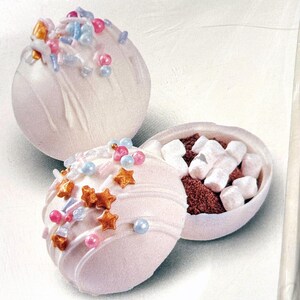 3 molds with 4 Cavities to make spheres Mold Round ball 3 part plastic mould is used for Breakable for Candy Gift Chocolate Melts Cocoa Bomb