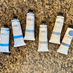 Blue Grey oil paint Gamblin artists colors 37ml each Gray edusite https://edusite.etsy.com