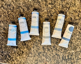 Gamblin Artist Oil Paint, 37ml Tube - Blues & Grays Manganese Cerulean Radiant Portland Grey Paynes
