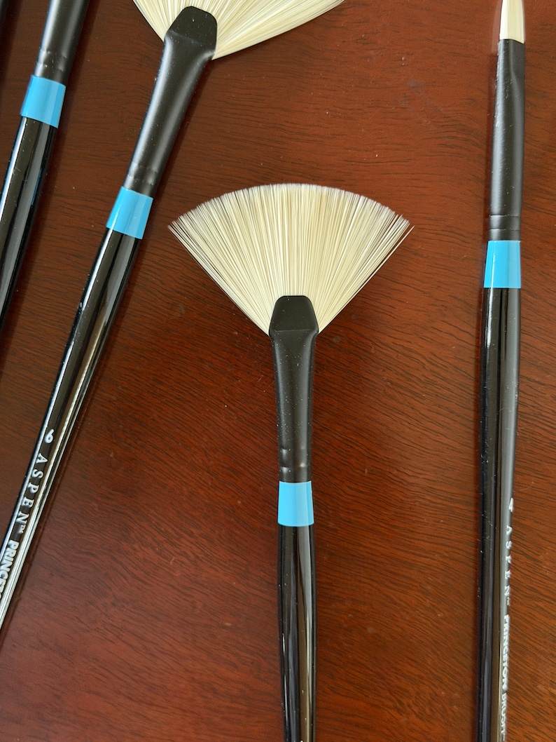 Princeton Aspen oil paint fan brush edusite https://edusite.etsy.com
