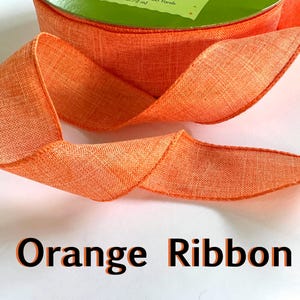 50 mètres de large, 1,5 po. de ruban orange avec bordure métallique amusante Couleurs estivales ou automnales pour fête des retrouvailles, décoration d'automne, Université de Princeton, 150 pieds