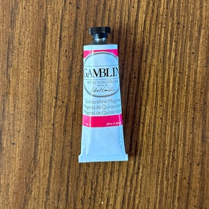 Quinacridone Magenta pink Gamblin oil paint in the edusite shop at etsy https://edusite.etsy.com?search_query=paint