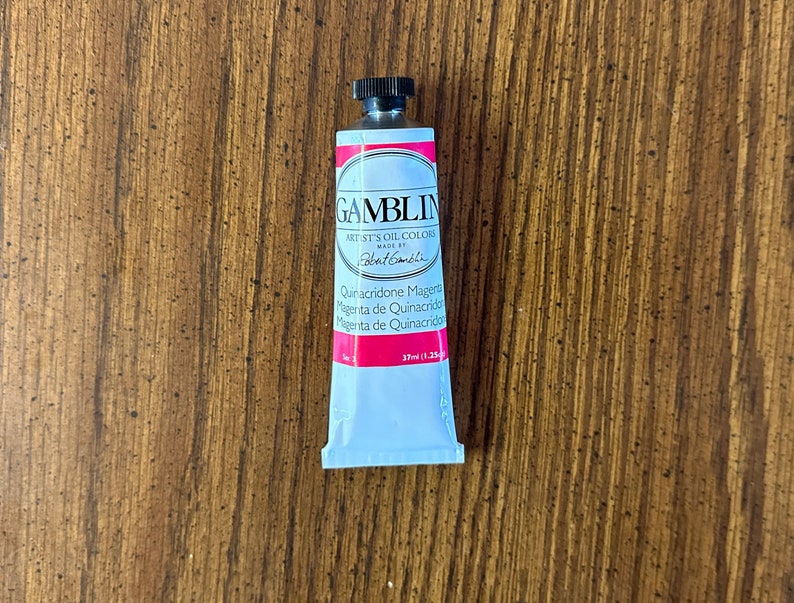 Quinacridone Magenta pink Gamblin oil paint in the edusite shop at etsy https://edusite.etsy.com?search_query=paint