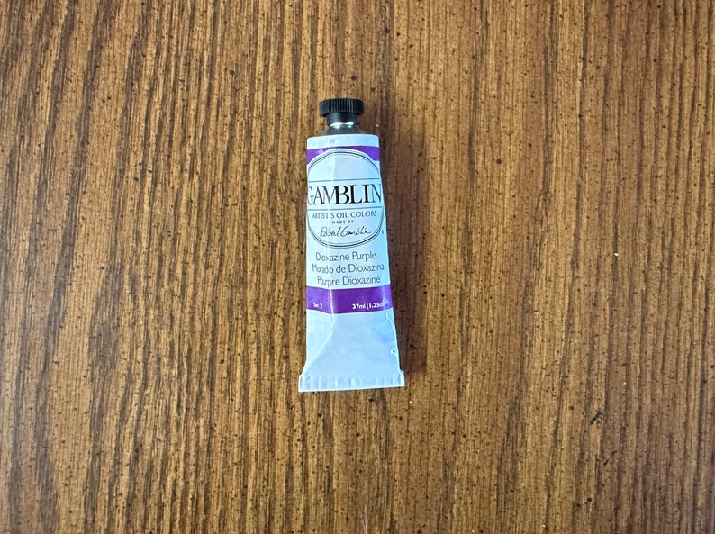 Gamblin Doxazine Purple oil paint in the edusite shop https://edusite.etsy.com