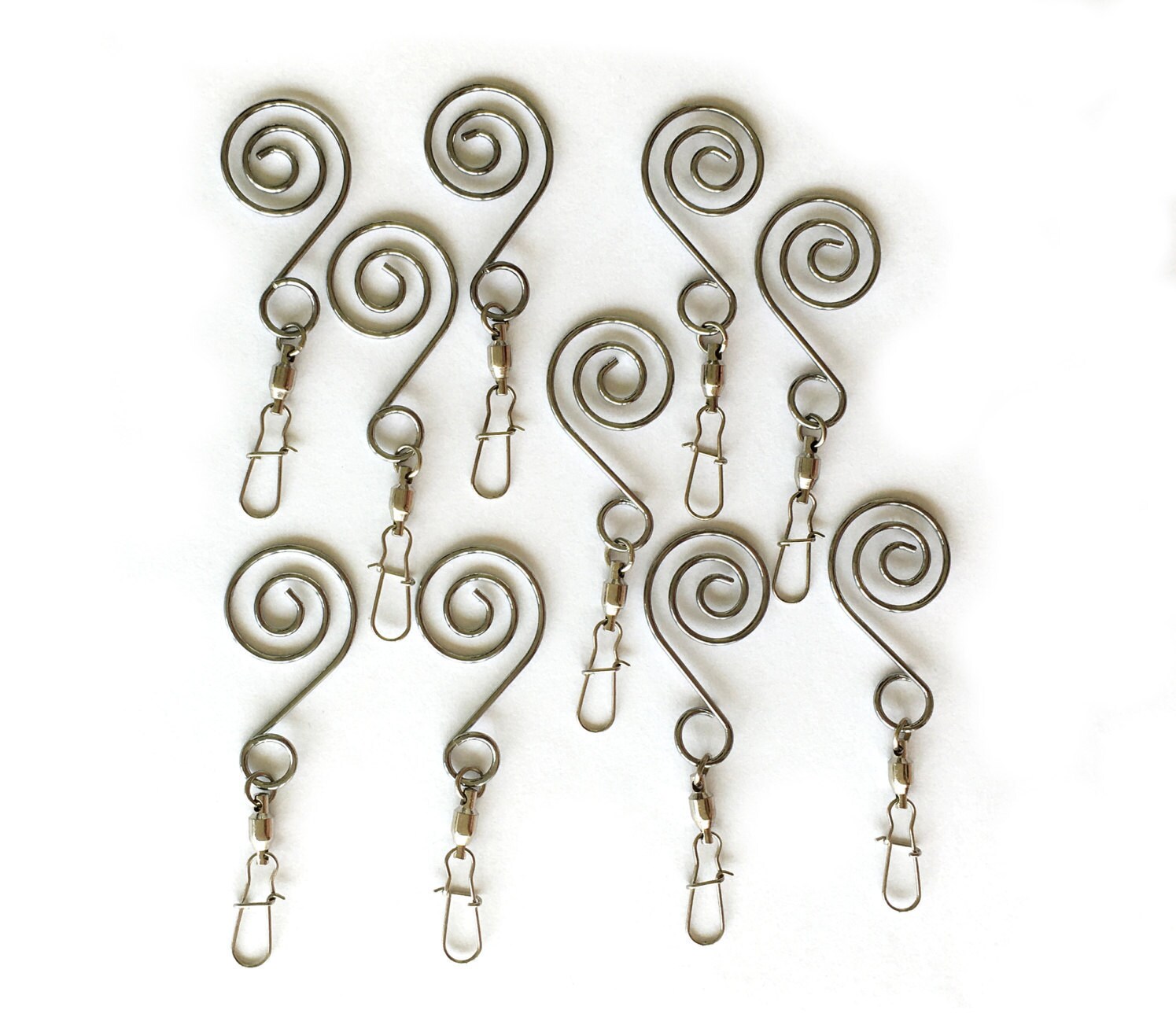 Swivel Ornament Hooks Set of 10 Christmas Decorations Turn Etsy