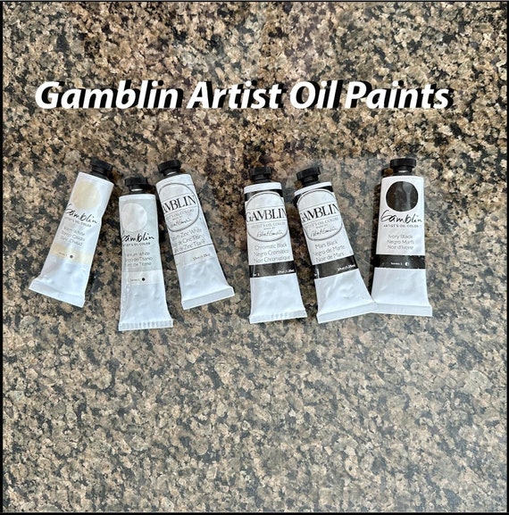 Gamblin Artist Oil Paint, 37ml Tube: White, Black Titanium Chromatic