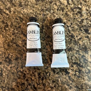 2 37 ml paint tubes Gamblin Black artists in the edusite shop https://edusite.etsy.com?search_query=paint
