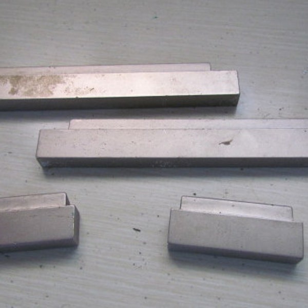 Set of 4 Cast Aluminum Drawer Pulls Handles Furniture Recycle Repurpose Repair