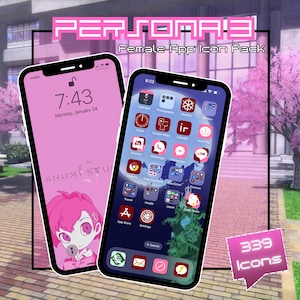 Persona 3 Female Icon Pack – 339 App Icons, Wallpapers – iOS & Android Digital Download